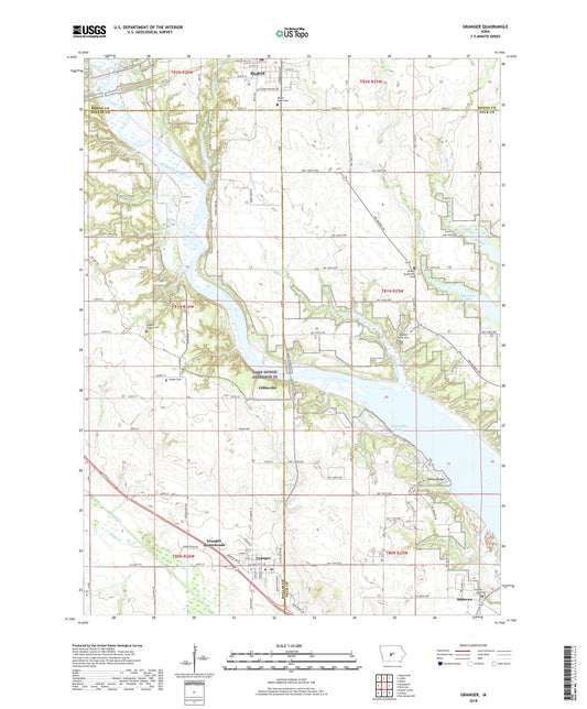 Granger Iowa US Topo Map Image