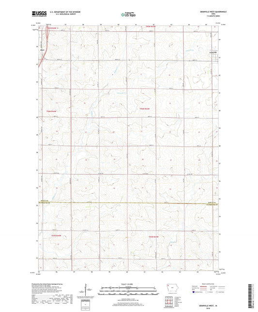 Granville West Iowa US Topo Map Image