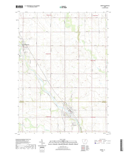 Greene Iowa US Topo Map Image