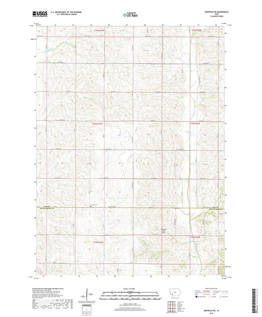Griswold NE Iowa US Topo Map Image