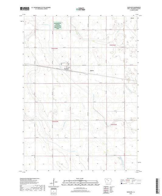 Havelock Iowa US Topo Map Image