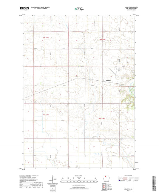 Hobarton Iowa US Topo Map Image
