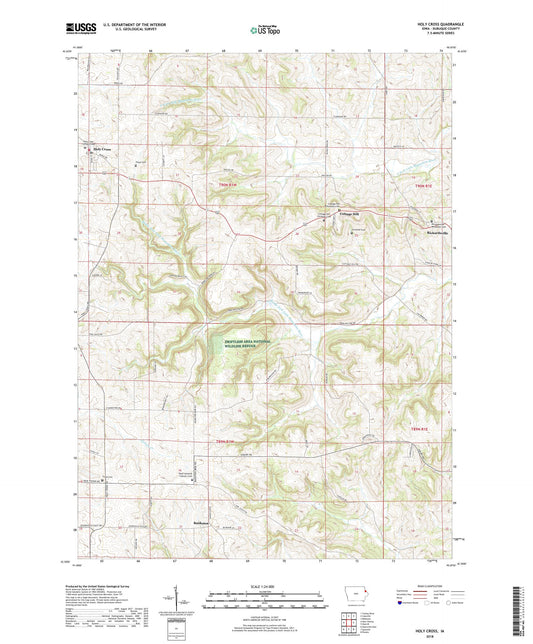 Holy Cross Iowa US Topo Map Image
