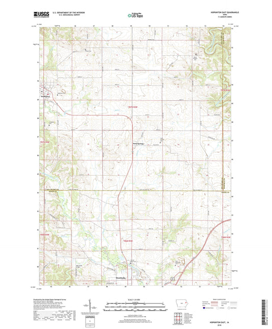 Hopkinton East Iowa US Topo Map Image