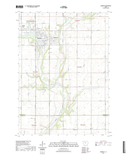 Humboldt Iowa US Topo Map Image
