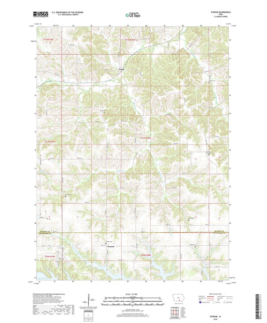 Iconium Iowa US Topo Map Image