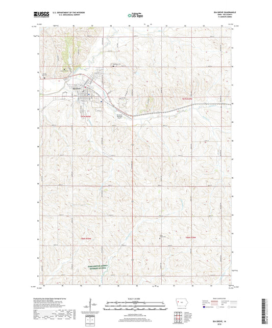 Ida Grove Iowa US Topo Map Image