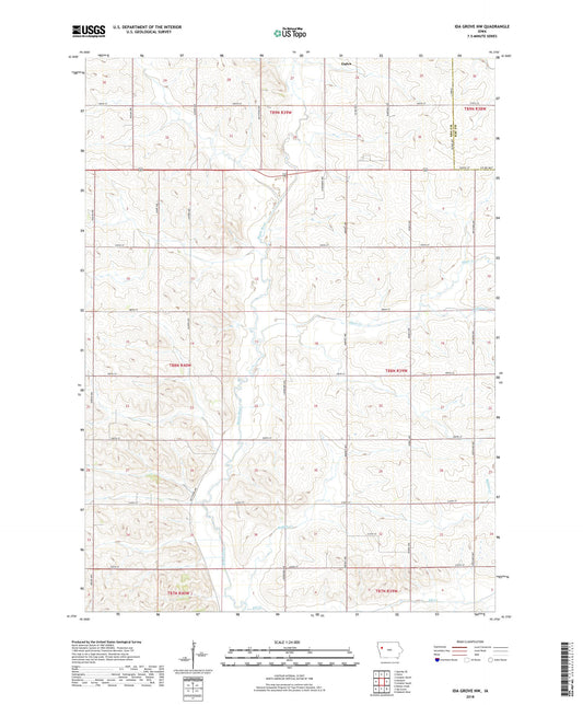 Ida Grove NW Iowa US Topo Map Image