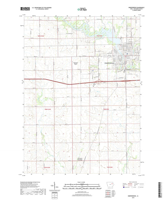 Independence Iowa US Topo Map Image