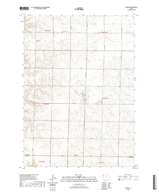 Inwood Iowa US Topo Map Image