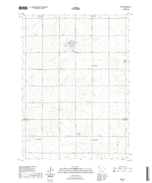 Ireton Iowa US Topo Map Image