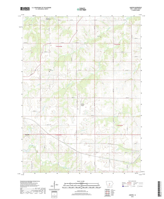 Jamison Iowa US Topo Map Image