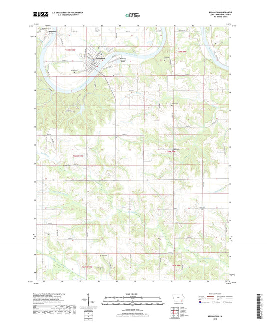 Keosauqua Iowa US Topo Map Image