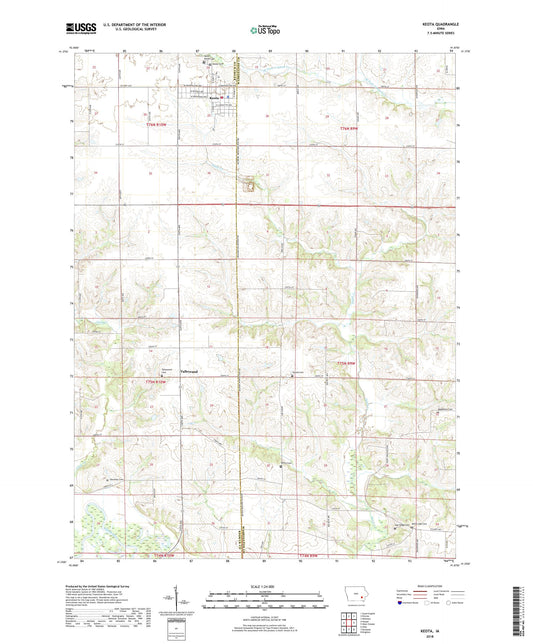 Keota Iowa US Topo Map Image
