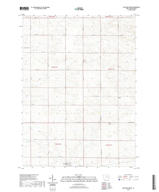 Keystone North Iowa US Topo Map Image