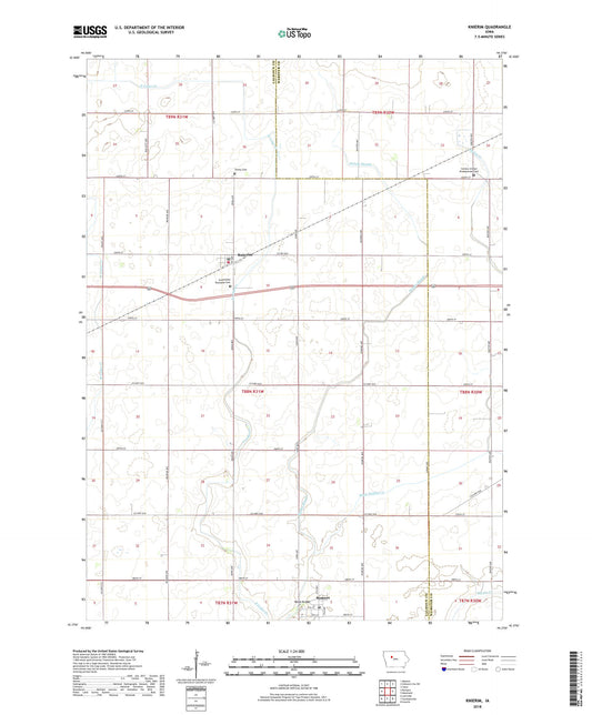 Knierim Iowa US Topo Map Image