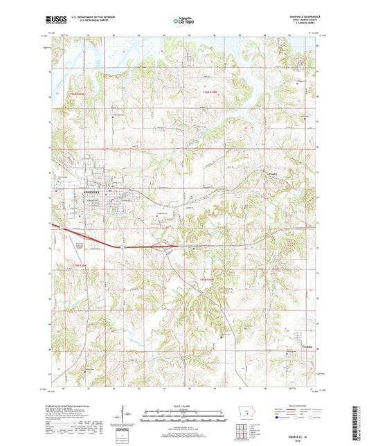 Knoxville Iowa US Topo Map Image