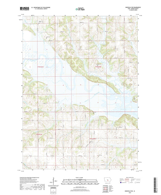 Knoxville NW Iowa US Topo Map Image