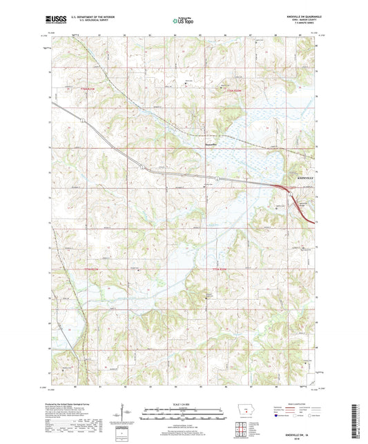 Knoxville SW Iowa US Topo Map Image