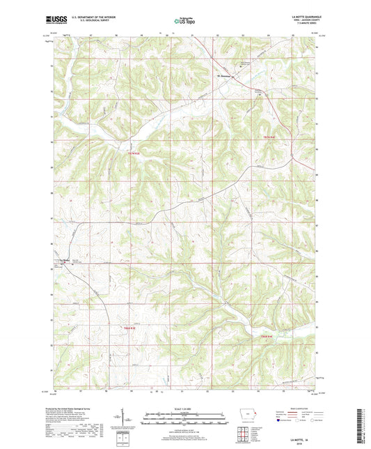 La Motte Iowa US Topo Map Image