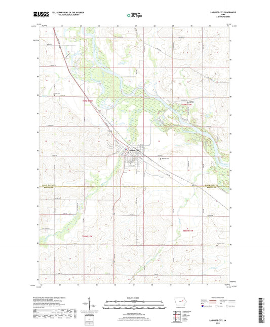 La Porte City Iowa US Topo Map Image