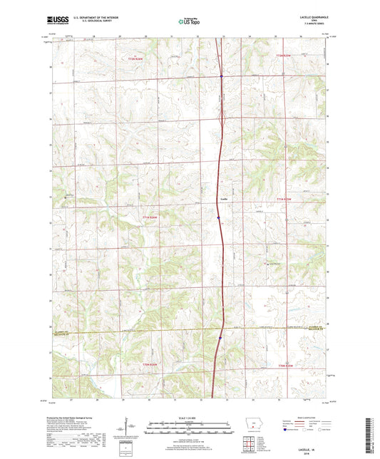 Lacelle Iowa US Topo Map Image