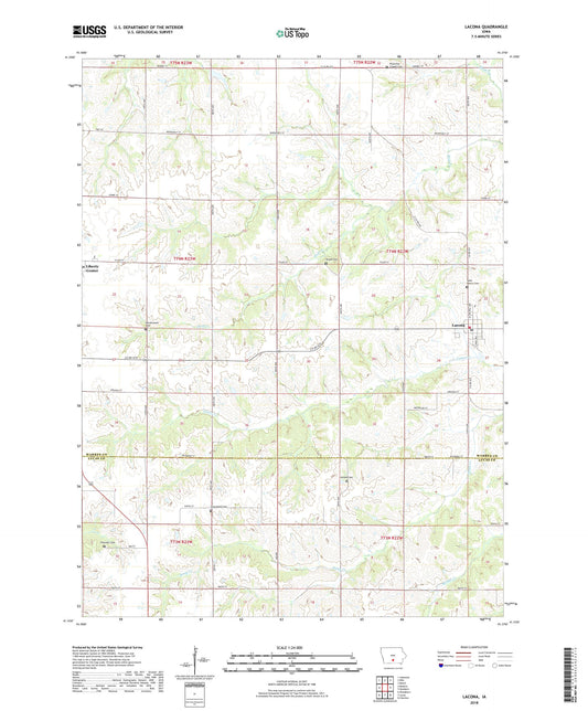 Lacona Iowa US Topo Map Image