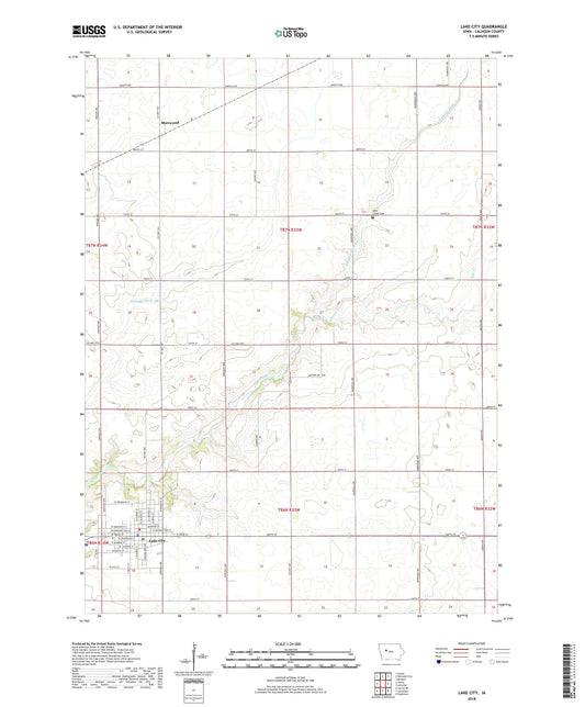 Lake City Iowa US Topo Map Image