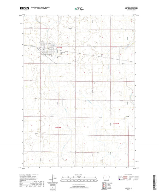 Laurens Iowa US Topo Map Image