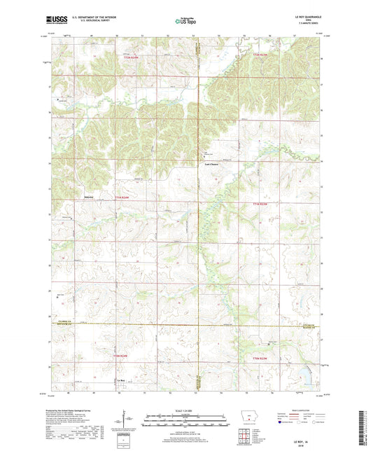 Le Roy Iowa US Topo Map Image