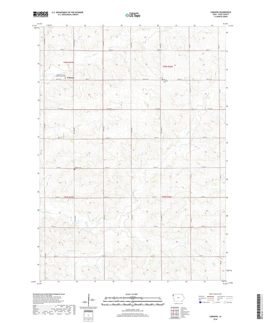 Lebanon Iowa US Topo Map Image