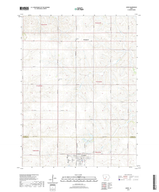 Lenox Iowa US Topo Map Image