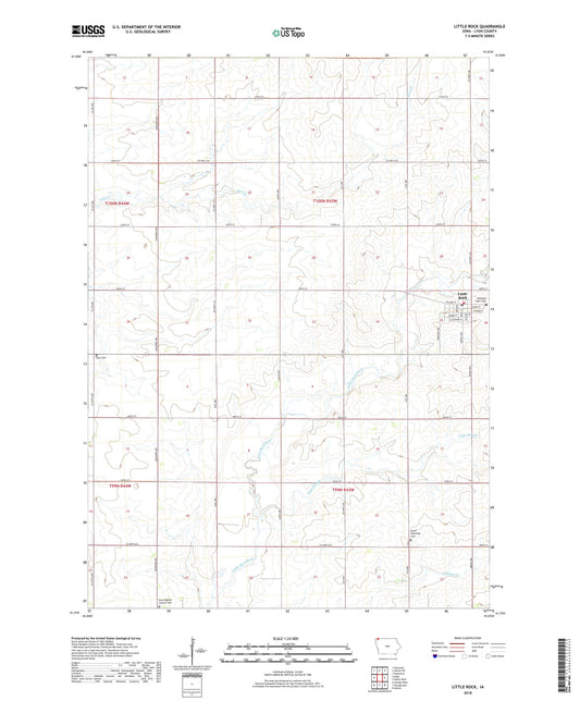 Little Rock Iowa US Topo Map Image