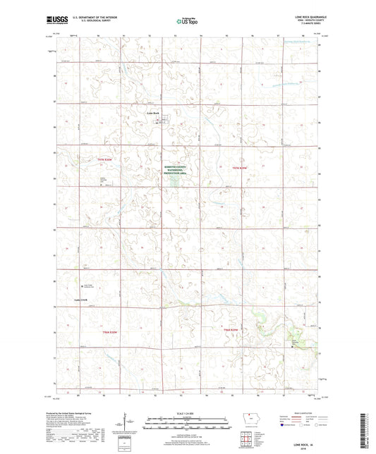 Lone Rock Iowa US Topo Map Image