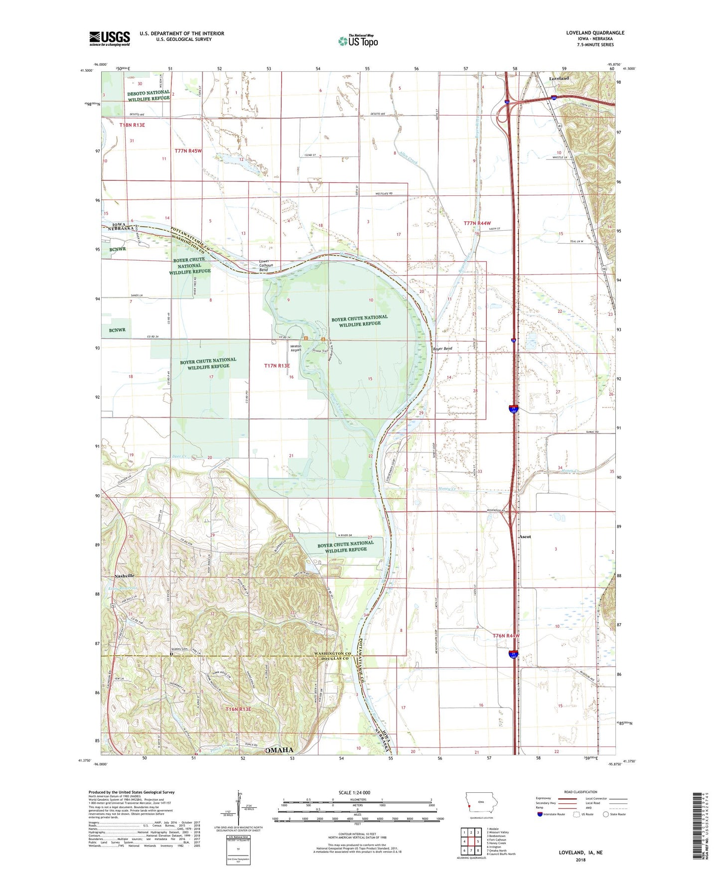 Loveland Iowa US Topo Map Image