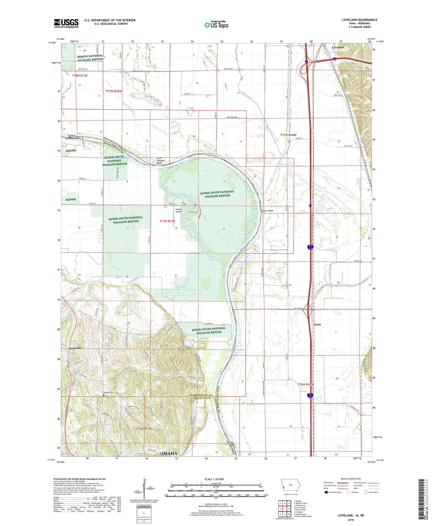 Loveland Iowa US Topo Map Image