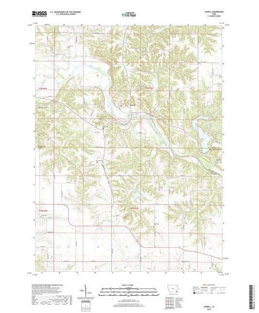 Lowell Iowa US Topo Map Image