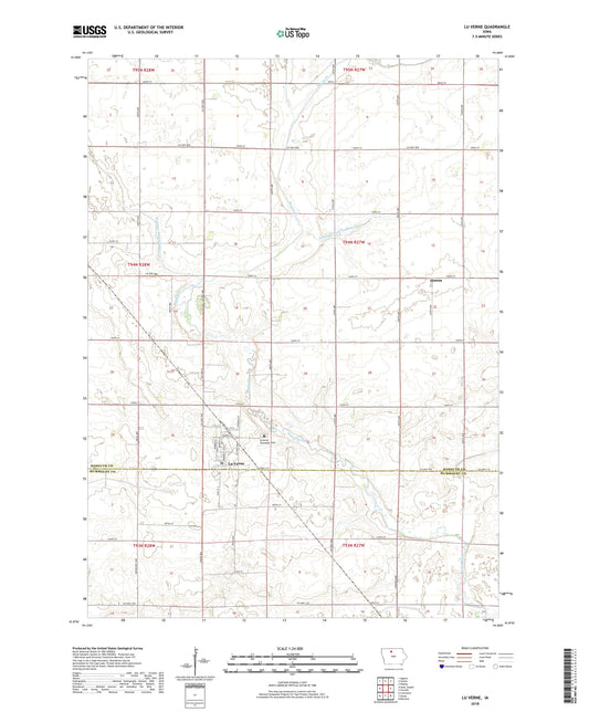 Lu Verne Iowa US Topo Map Image