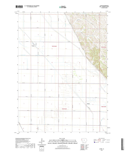 Luton Iowa US Topo Map Image