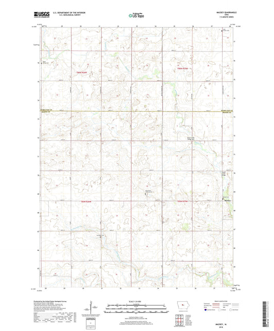 Mackey Iowa US Topo Map Image