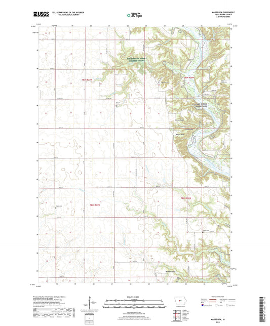 Madrid NW Iowa US Topo Map Image