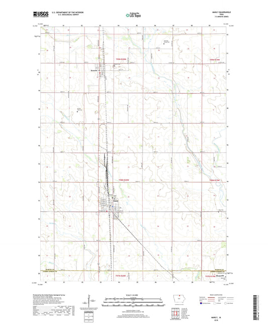 Manly Iowa US Topo Map Image