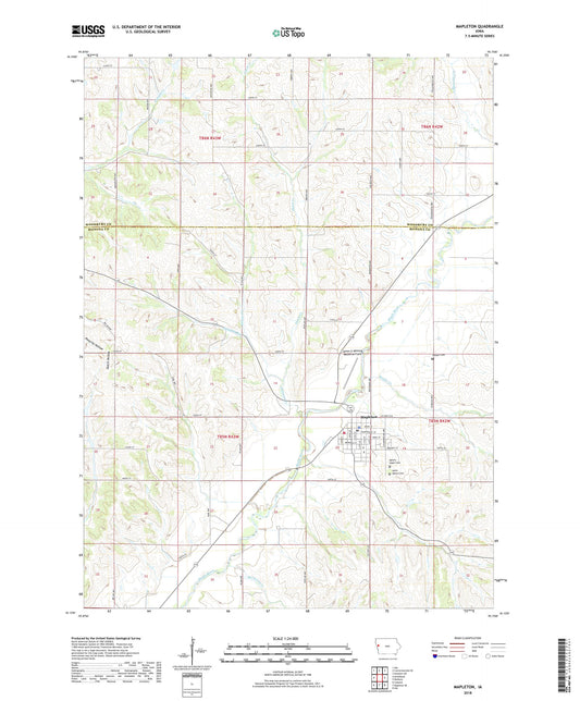 Mapleton Iowa US Topo Map Image