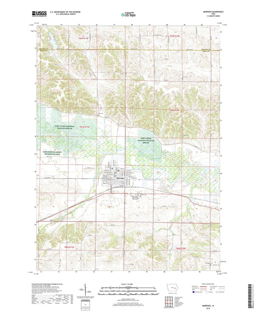 Marengo Iowa US Topo Map Image