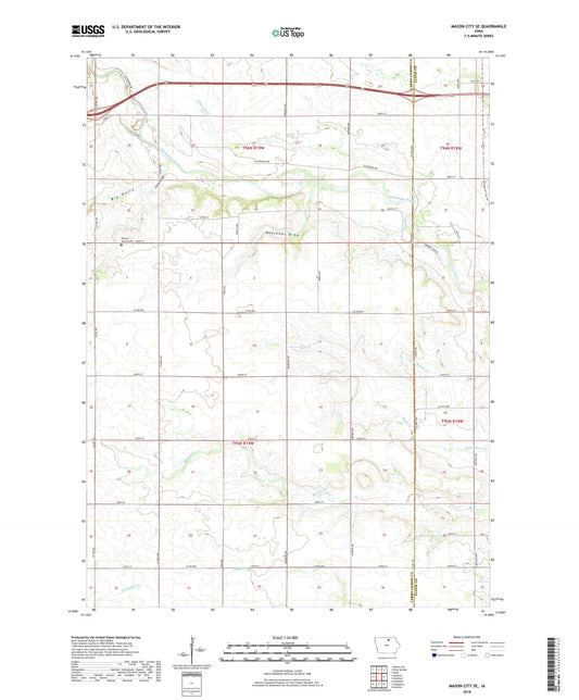 Mason City SE Iowa US Topo Map Image