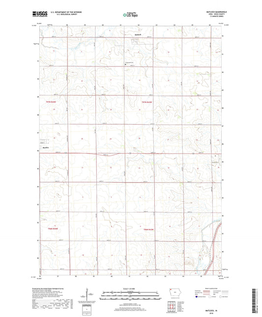 Matlock Iowa US Topo Map Image