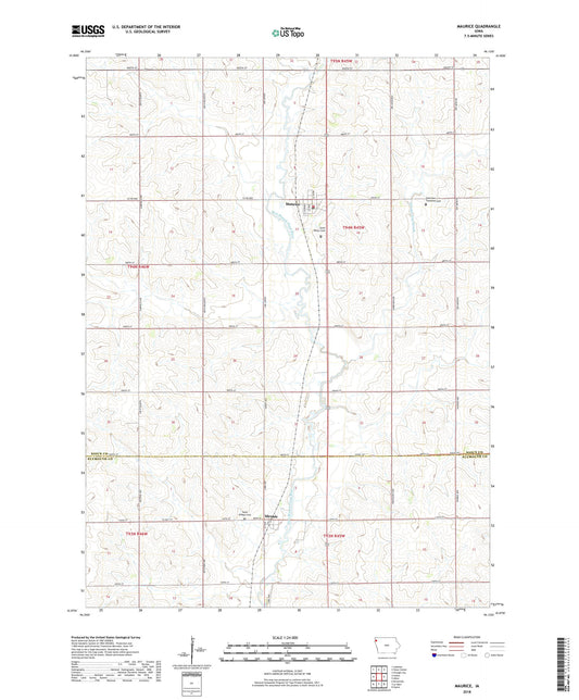 Maurice Iowa US Topo Map Image