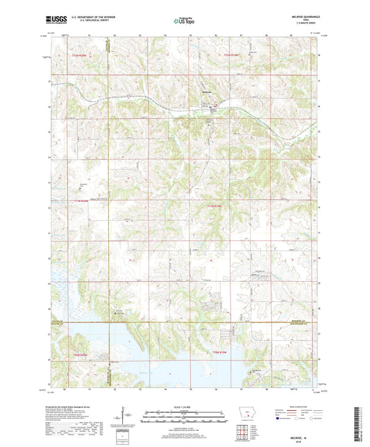 Melrose Iowa US Topo Map Image