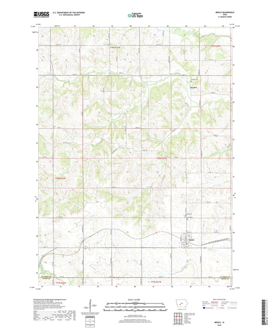 Menlo Iowa US Topo Map Image