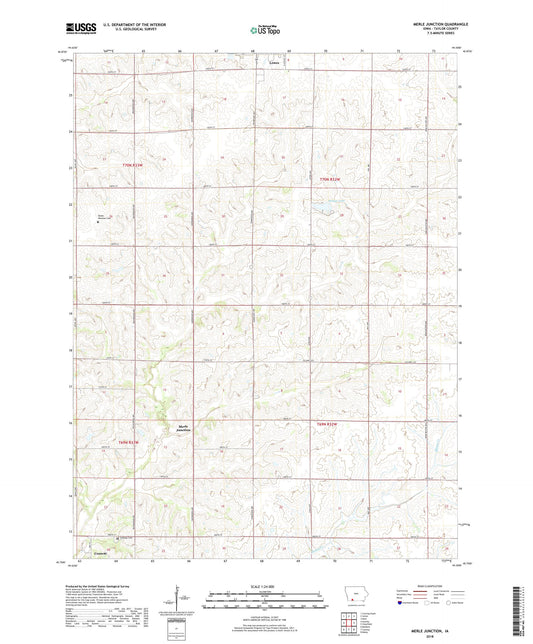 Merle Junction Iowa US Topo Map Image
